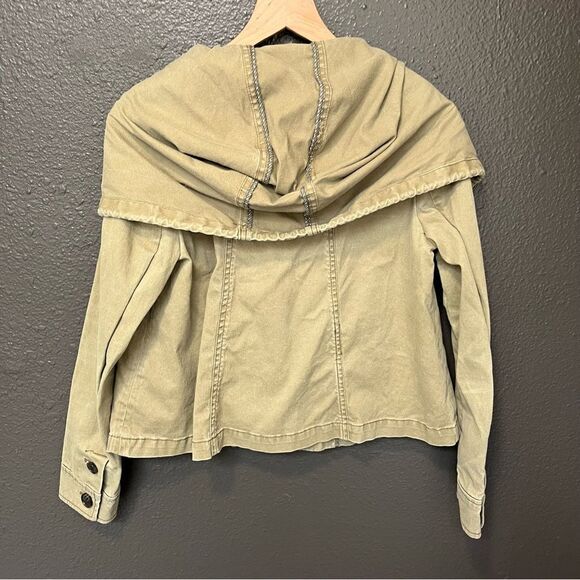 Hei Hei, Anthropologie, Olive Green Anorak Hooded Utility Jacket XS - Picture 4 of 11